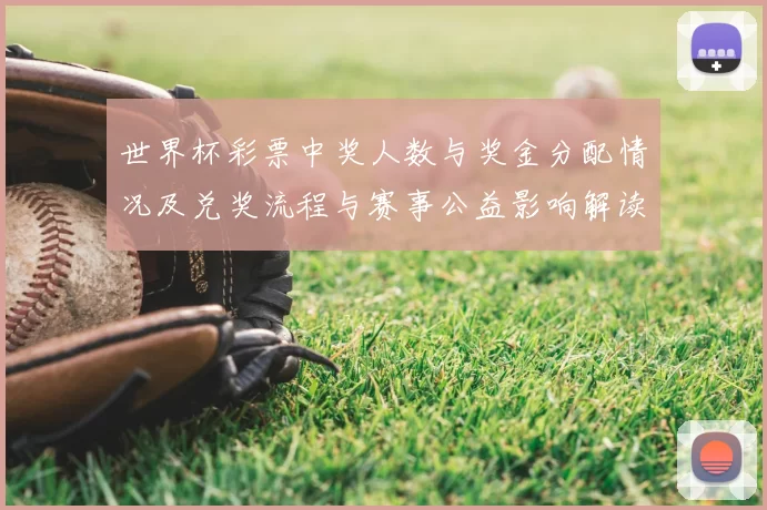 世界杯彩票中奖人数与奖金分配情况及兑奖流程与赛事公益影响解读